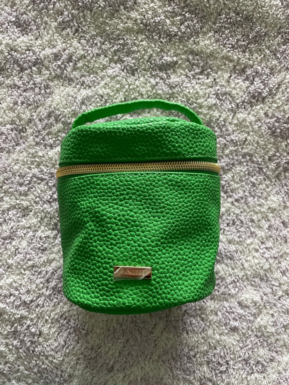 New Tara Harper Green Pebbled Leather Travel Jewelry Case - Picture 2 of 6